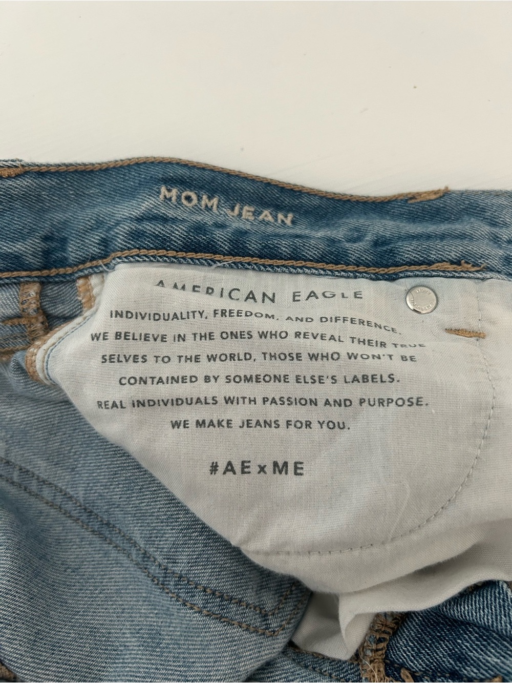 AE Distressed Mom Jean